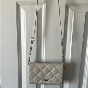 Kate Spade Cream Quilted Leather Crossbody